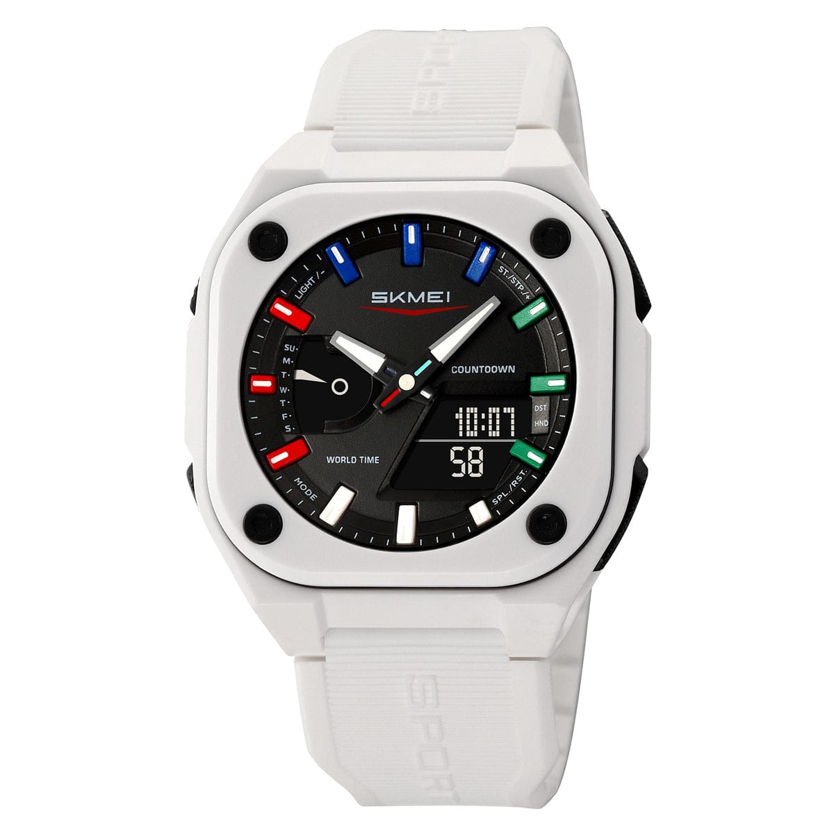 2328 SKMEI Montre numérique pour hommes, bracelet en plastique, waterproof