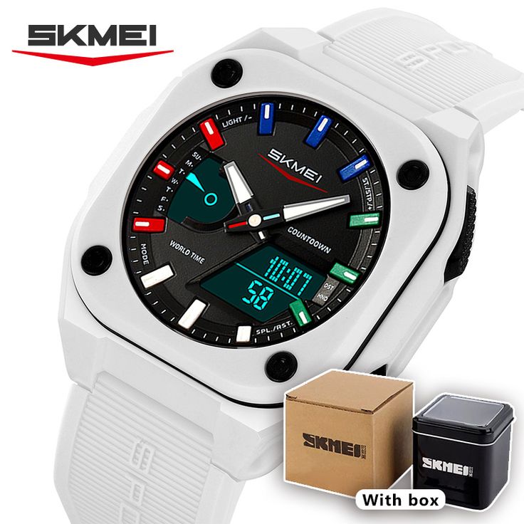 2328 SKMEI Montre numérique pour hommes, bracelet en plastique, waterproof
