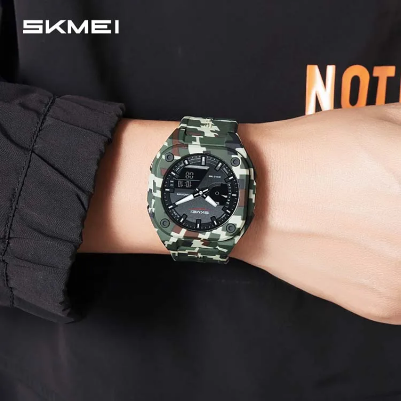 2328 SKMEI Montre numérique pour hommes, bracelet en plastique, waterproof