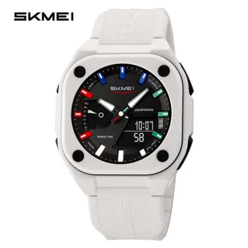 2328 SKMEI Montre numérique pour hommes, bracelet en plastique, waterproof