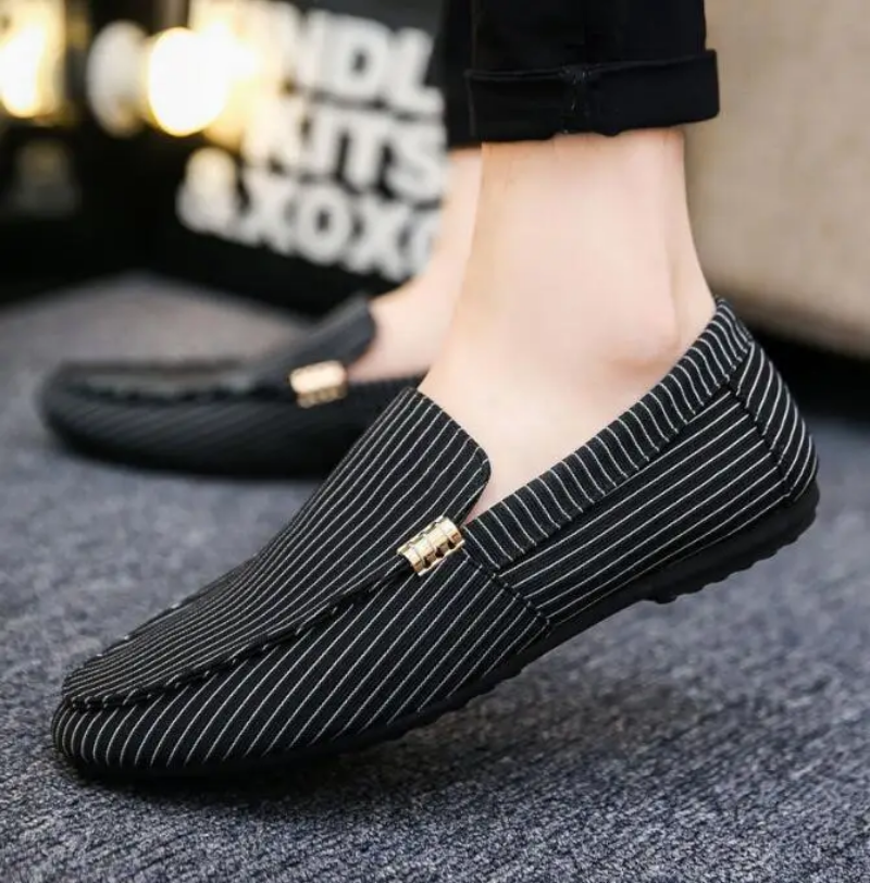 KJM12 - Mocassins en toile respirante à enfiler - tendance et confortables