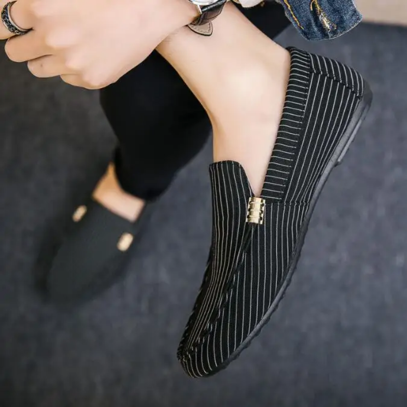 KJM12 - Mocassins en toile respirante à enfiler - tendance et confortables