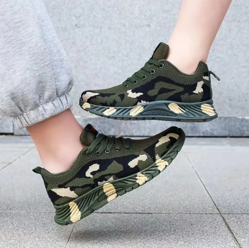 Tennis Army green - Chaussures de sport unisexe - légères, respirantes et ultra stylées - parfaites pour le sport, la marche ou un look décontracté.