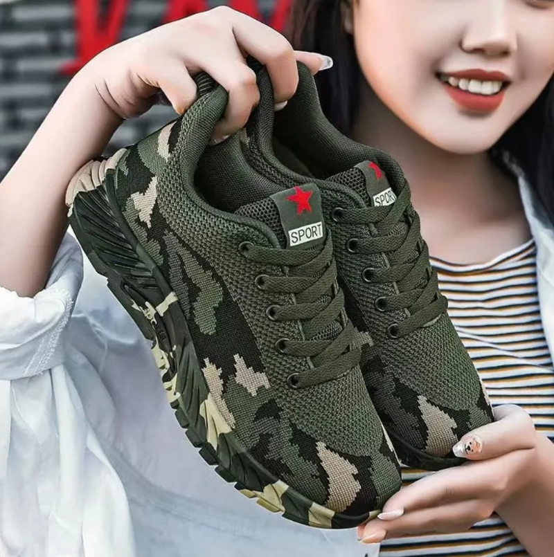 Tennis Army green - Chaussures de sport unisexe - légères, respirantes et ultra stylées - parfaites pour le sport, la marche ou un look décontracté.