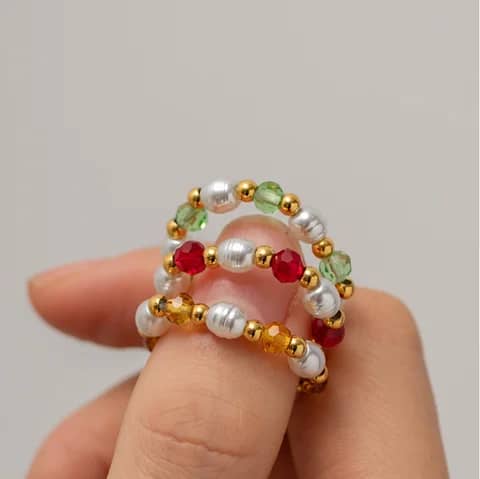 Jdr202425 - Colorful crystal ring