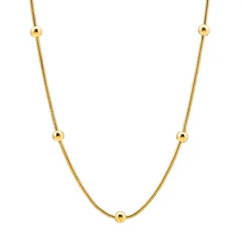 Collier en acier inoxydable - billes rondes - JDW2305010