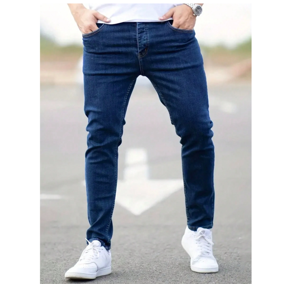JEANS 1083 - Casual Slim Fit Straight Stretch Feet Skinny Zipper Jeans