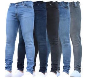 JEANS 1083 - Casual Slim Fit Straight Stretch Feet Skinny Zipper Jeans