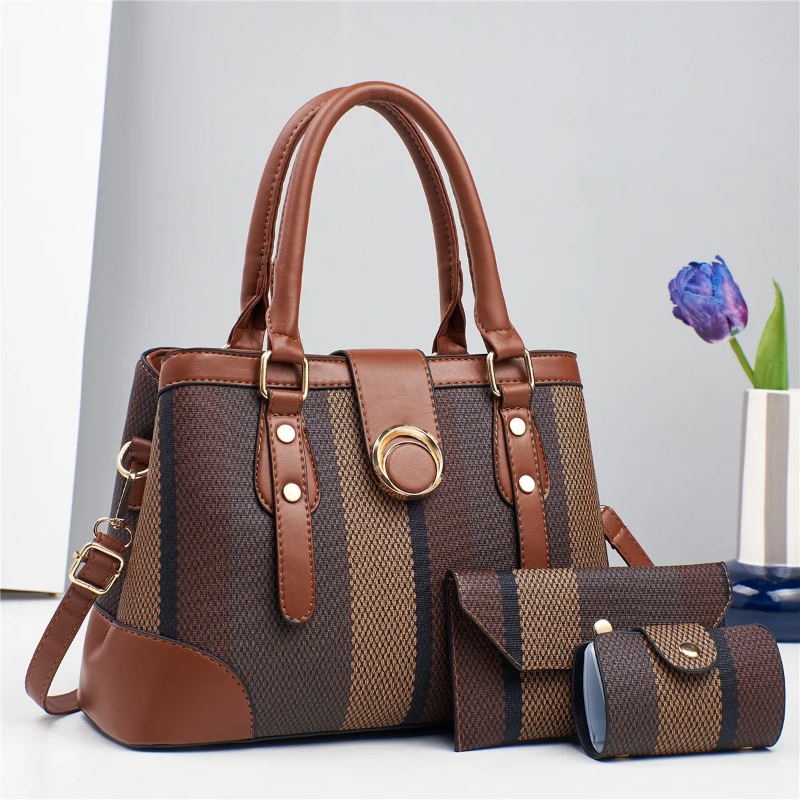 FANXI YMX235 - Sac à main en cuir pour femme - 3 pièces