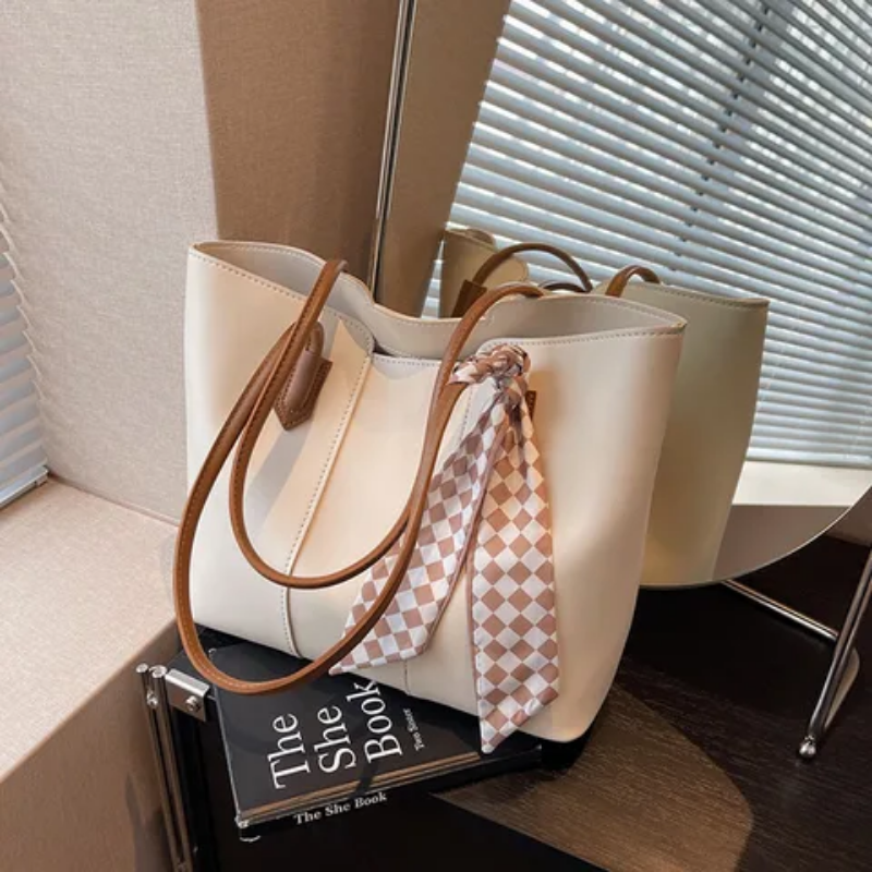 FANXI YM80013 - Sac a main fashion pour femme, dimension moyenne, avec déco en écharpe