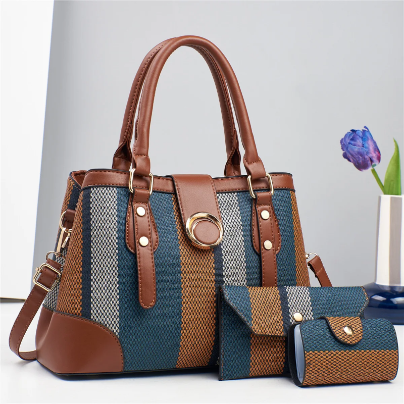FANXI YMX235 - Sac à main en cuir pour femme - 3 pièces