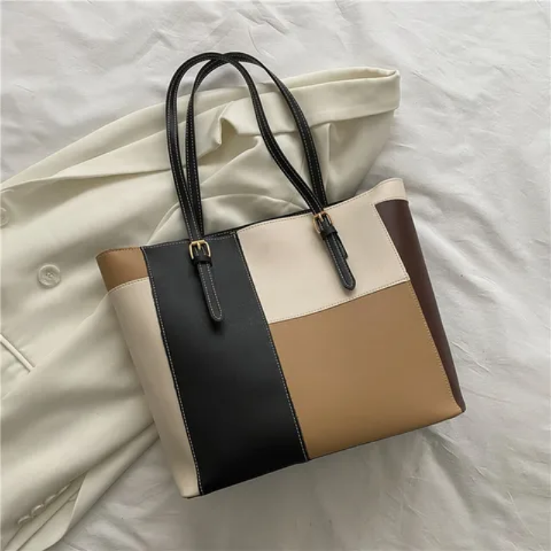 FANXI YM0365 - Sac à main en cuir pour femme, grande capacité, fermeture a glissière