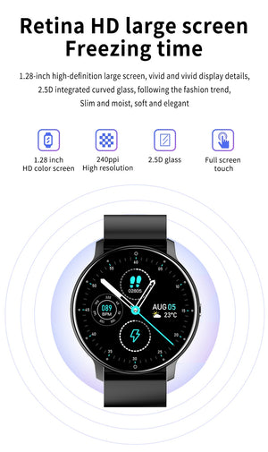 ZL02 SmartWatch - moniteur de Tension  & de fréquence cardiaque