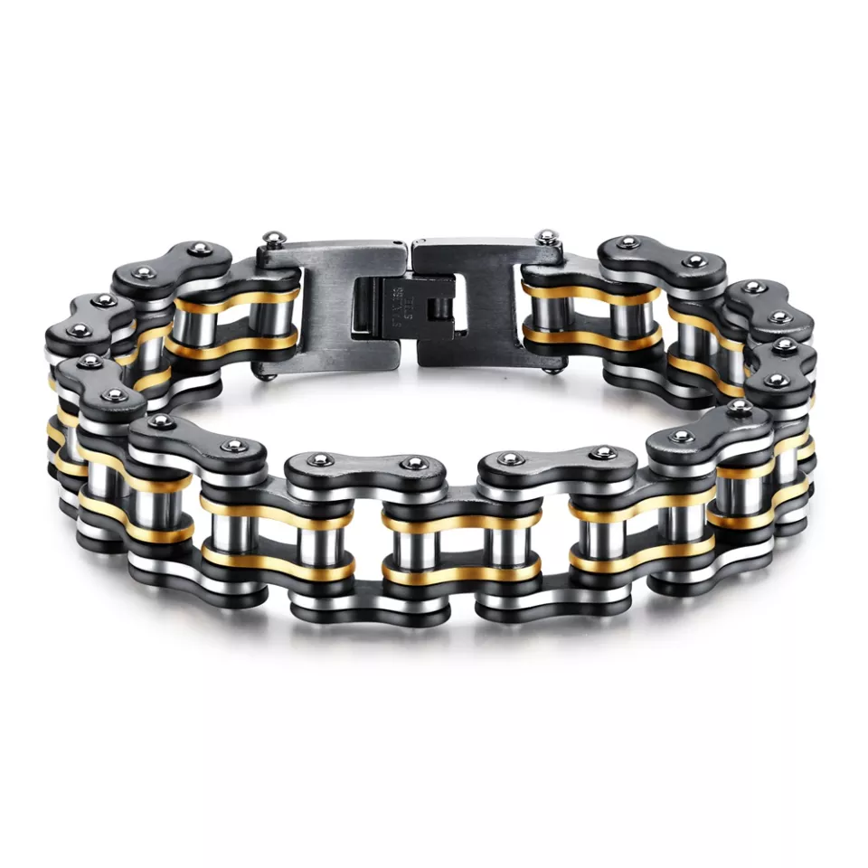 Bracelet tgb069 style chaine moto en Stainless steel pour homme