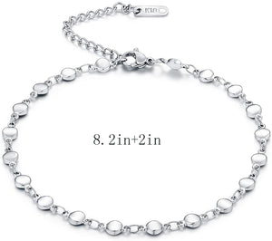 Bracelet de cheville Stainless Steel, ajustable pour femmes