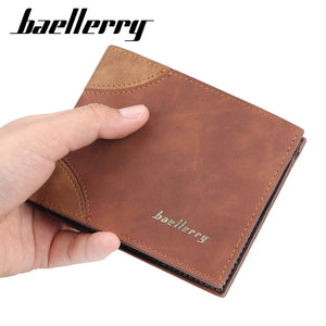 Portefeuille pour hommes, multi-cartes, porte-monnaie fin, tendance, en PU DR035