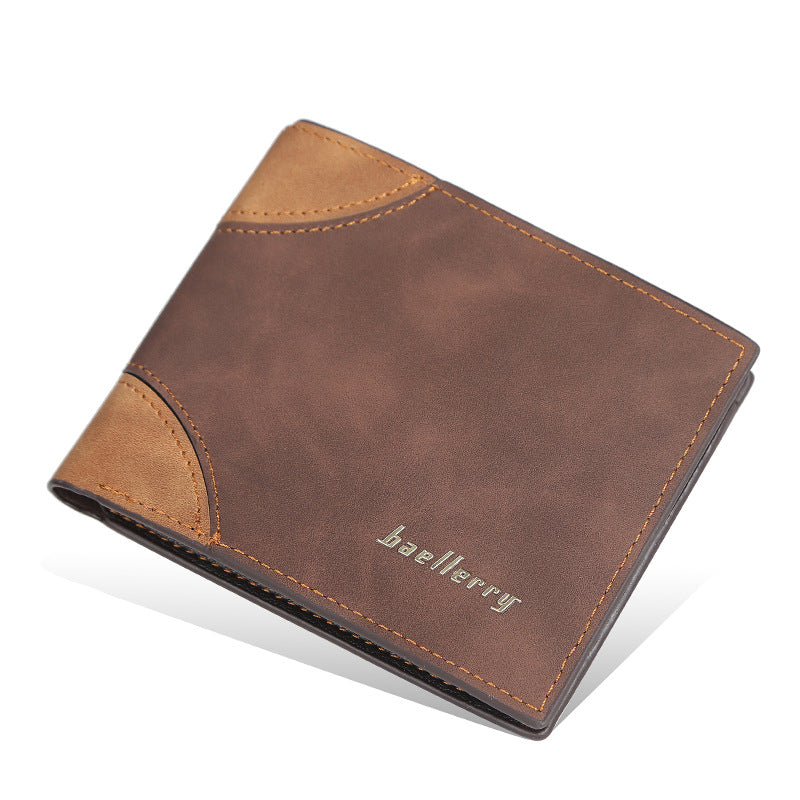 Portefeuille pour hommes, multi-cartes, porte-monnaie fin, tendance, en PU DR035