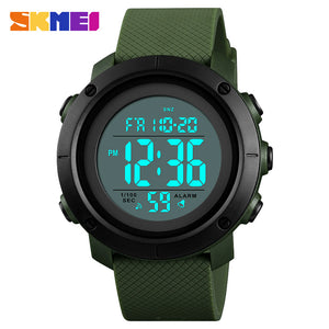 Skmei-montre numérique waterproof en silicone, mode nuit 1426
