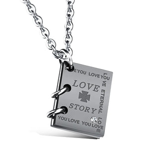 Chaine TGN166 style livre pour homme et femme, Stainless Steel