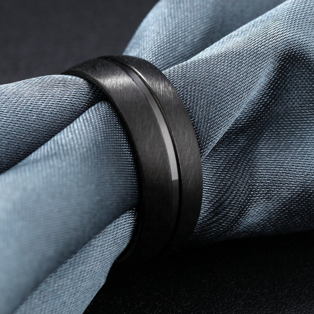 Bague tgr038 noir, modèle spécial, Stainless Steel