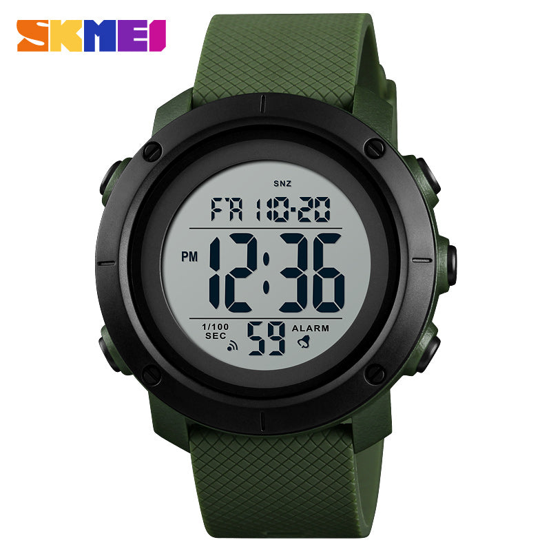 Skmei-montre numérique waterproof en silicone, mode nuit 1426