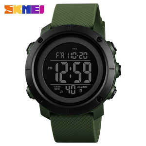Skmei-montre numérique waterproof en silicone, mode nuit 1426