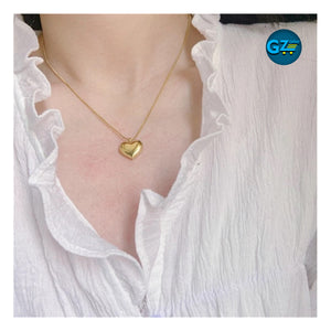 JDN20530 ,Collier 18K Gold plated, pendentif coeur simple