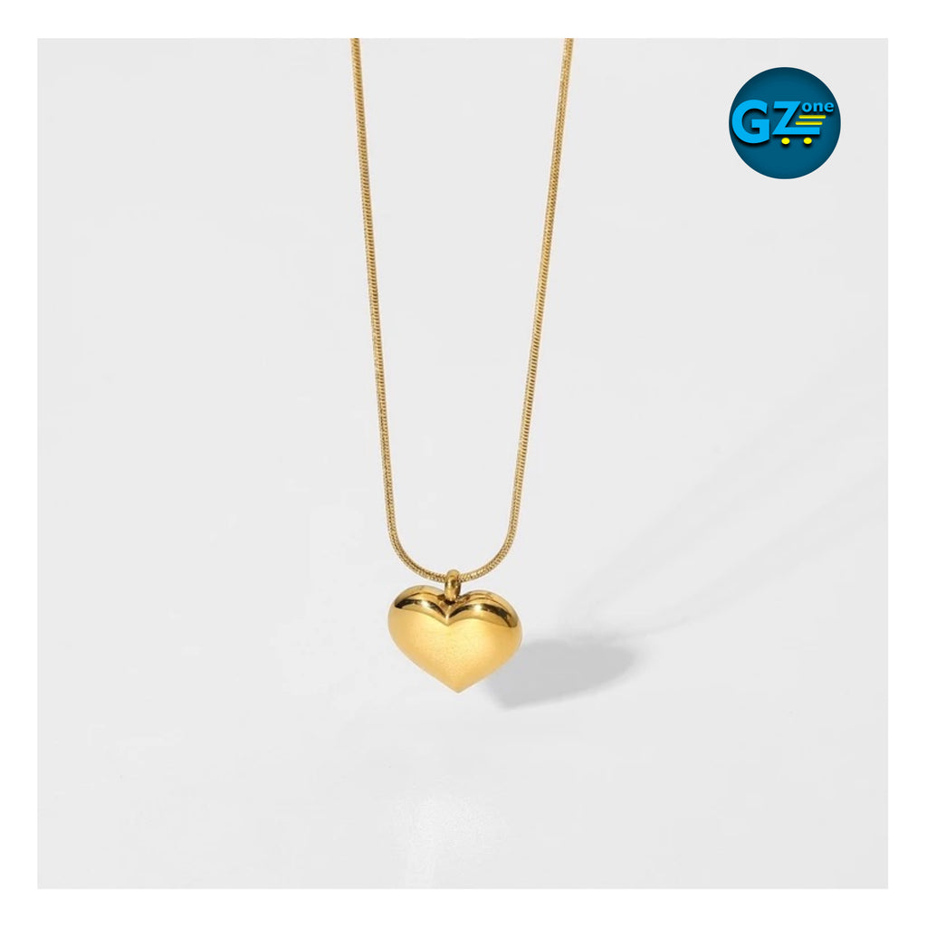 JDN20530 ,Collier 18K Gold plated, pendentif coeur simple