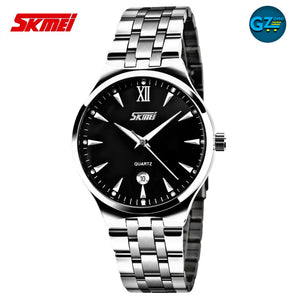 9071 SKMEI - montre à quartz de marque pour hommes, Stainless steel, waterproof