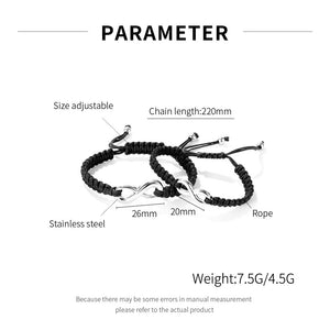 TGB616, Bracelet infini tissé à la main, pour femme et pour homme