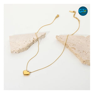 JDN20530 ,Collier 18K Gold plated, pendentif coeur simple